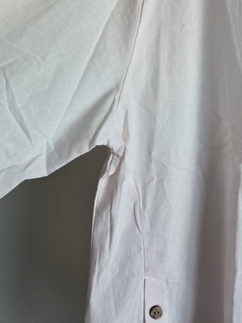 Pale Pink 100% Linen High Low Tunic Top Button Detail PTP24 - Picture 7 of 9